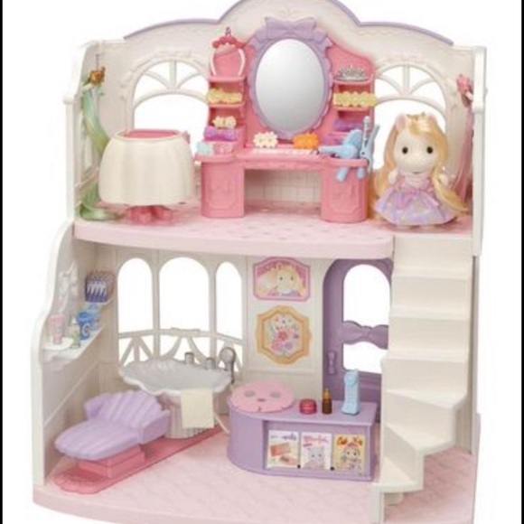 Calico critters’ Pony’s Stylish Hair Salon dollhouse set with figure & accessor - Picture 1 of 6